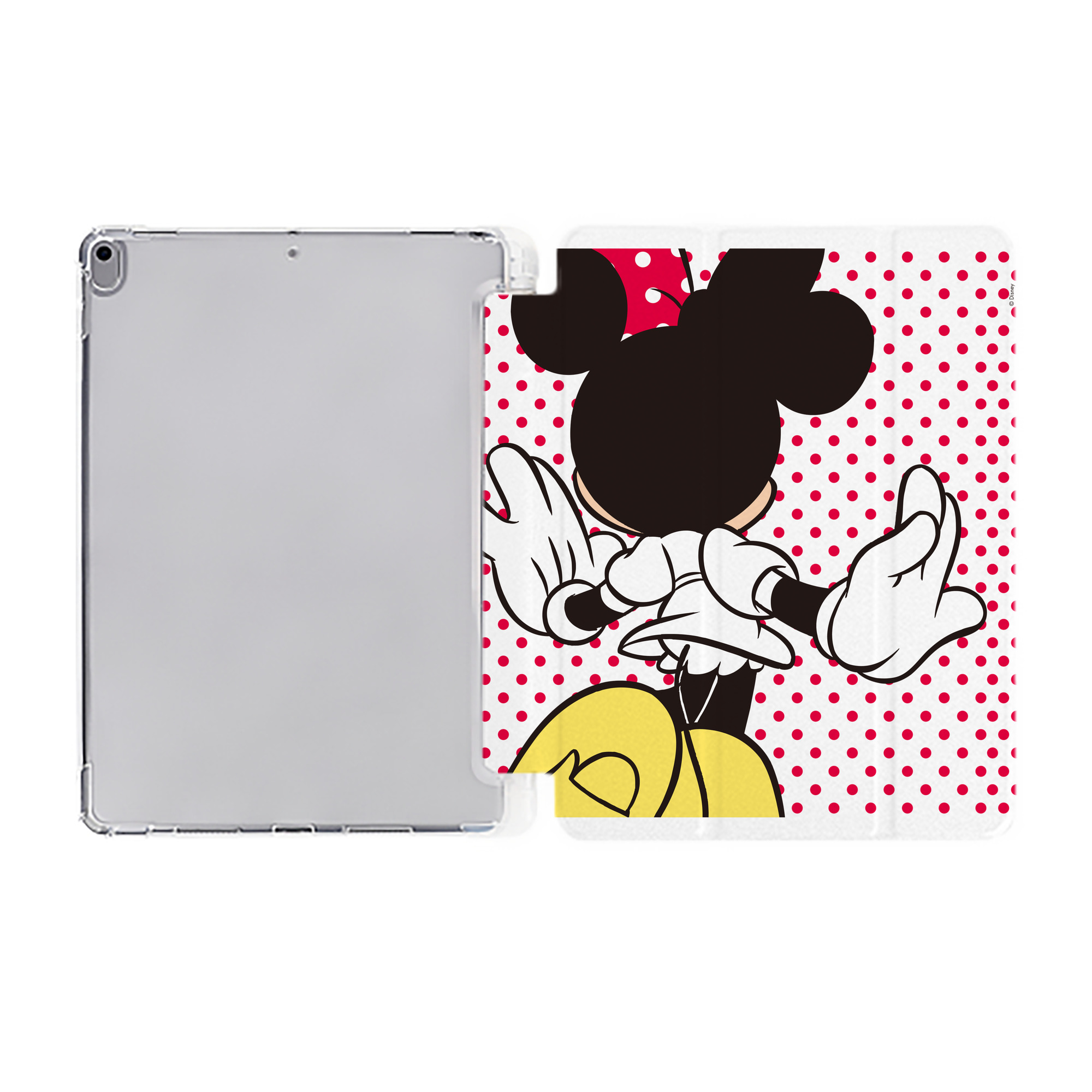 （画像用） ミッキーマウス Mickey Mouse IPad ケース ペン収納付き 三つ折りスタンド PUレザー×シリコン 対応機種9.5/10.5/10.9インチ